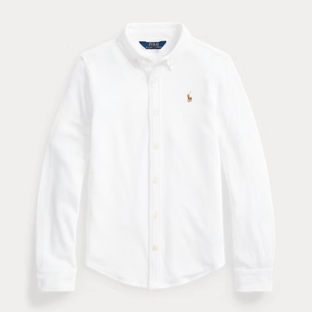 Girls Ralph Lauren Knit Oxford Shirt M